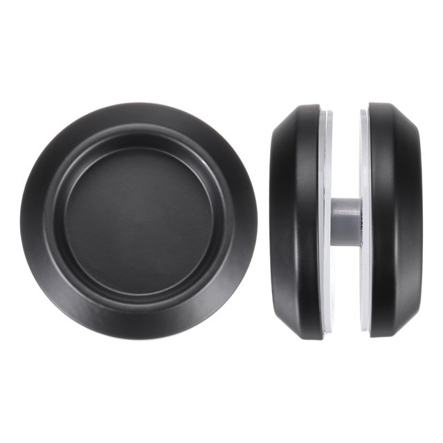 Uxcell Round Sliding Glass Door Handle 304 Stainless Steel Back-to-Back Black 2.3"