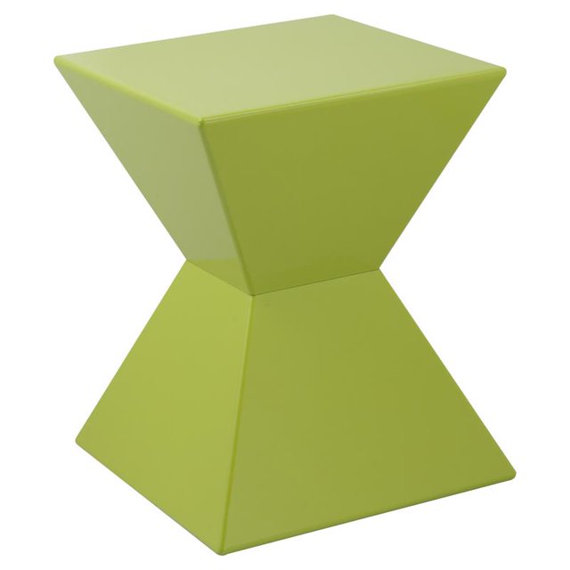 Sunpan Rocco 13.5" Table de Fin Moderne en Fibre de Verre Haute Brillance en Vert