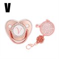 thumbnail image 1 of DPTALR Baby Pacifier 26 Letter Name Initial Clip Silicone Infant Nipple Bling Newborn Pacifier, 1 of 5