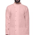 thumbnail image 2 of Atasi Kurta Long Uni pour Hommes Col Mandarin Chemise Habillée Décontractée pour Fête, 2 of 5