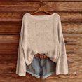 thumbnail image 2 of WZXFASHION Chandail Tricoté pour Femmes Mode à Manches Longues Col Rond Blouse d'Hiver Chaude Couche Supérieure Quotidien Sorties Chemises Liquidation Ventes Aujourd'hui Aubaines Prime Chandail à Fermeture Éclair, 2 of 3
