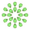 thumbnail image 1 of Unique Bargains 20Pack Teardrop Sew on Rhinestone - 14x10mm Glass Teardrop Crystal Rhinestones in Gold Prong Setting (Grass Green), 1 of 7
