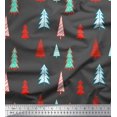 thumbnail image 1 of Soimoi Gray Cotton Duck Fabric Christmas Tree Decor Fabric Printed Yard 42 Inch Wide, 1 of 3