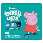 Pampers Easy Ups Girls & Boys Potty Training Pants, Size 5 (3T4T), Peppa Absorbent Training Underwear, Up to 100% Leakproof Day and Night, Hypoallergenic