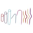 thumbnail image 1 of CIMAXIC 9PCS Knitting Tool Set Sweater Hooks Knitting Needles Sets Cable Needle Stitch Holders Crooked Needle Sewing Needles (Random Color),4.72"X0.09"X0.39", 1 of 5
