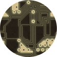 thumbnail image 1 of Ahgly Company Machine Washable Indoor Square Transitional Brown Area Rugs, 3' Square, 1 of 7