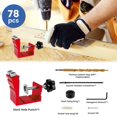 thumbnail image 2 of AMERTEER Ensemble de 78 Pcs de Gabarits à Trous de Poche en Alliage d'Aluminium, Guide de Vis de Poche pour Perceuse, Gabarit de Cheville Durable pour le Travail du Bois, Positionneur de Perçage pour Trous Inclinés, Localisateur de Perçage pour la Menuiserie et le Perçage, 2 of 6