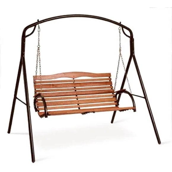 Jack Post Balançoire de Patio en Bois pour Jardin Campagnard avec Chaînes, Bronze