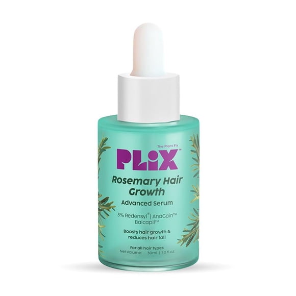 PLI.X - THE PLANT FIX Rosemary Hair Growth Serum with 3% Redensyl,4% AnaGain, 3% Baicapil,| Stimulates Hair Growth, improves Hair Density & Thickens Hair | For Men & Women - 30,ml
