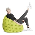 thumbnail image 3 of Gouchee Home Fluffy Stars Green Faux Fur Bean Bag Chair – Soft Polyester with Polystyrene Bead Filling, Suitable for Adults and Teens, Lightweight & Cozy Seating for Bedroom, Living Room or Playroom, 3 of 7