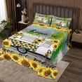 thumbnail image 2 of Erosebridal RV Car Coverlet Set King, Vibrant Sunflower Bedding Set, Happy Camping Decor, 3pcs, 2 of 5