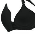 thumbnail image 4 of ManxiVoo Side Folded Full Coverage Wireless Bra for Women Soft Lightweight Support Minimizer with Wide Band M Size Black, 4 of 7