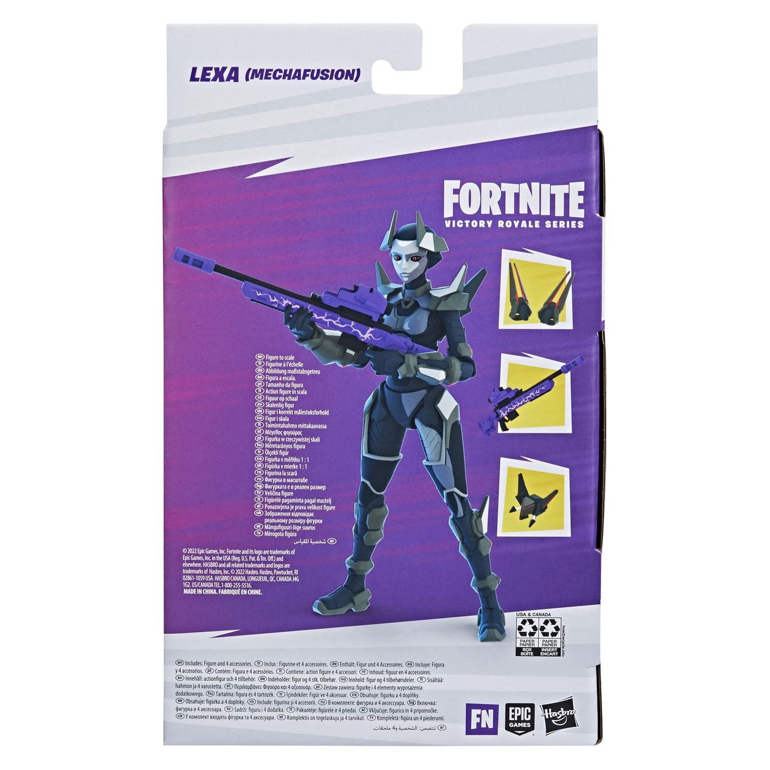 Hasbro Fortnite Victory Royale Series, figurine Lexa (Mechafusion) de collection avec accessoires, 15 cm