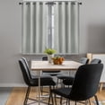 thumbnail image 1 of PiccoCasa 2 Panels Kitchen Linen Look Blackout Curtains Gray 52"x36", 1 of 7