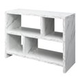 thumbnail image 1 of Northfield Console Bibliothèque à Trois Niveaux en Finition Bois Marbre Blanc, 1 of 5