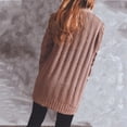 thumbnail image 3 of MeetoTime Women's Cable Knit Cardigan Fall Long Sleeve Open Front Button Down Sweater Knitwear Coat, 3 of 6