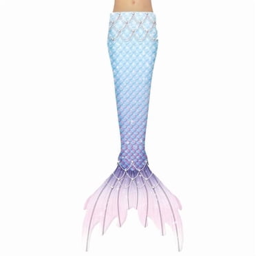Sirène de Natation pour Enfants et Adultes avec Monopalme Bleu Pâle