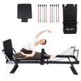 thumbnail image 1 of AKDSteel Foldable Pilates Reformer Machine for Home Gym,Professional Reformer Pilates with Jump Board, 2 Sets Color Resistance Cords,at Home Pilates for Full Body Workouts & Strength Training, 1 of 8