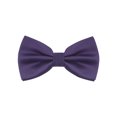 thumbnail image 1 of INSPIRE CHIC Men's Grids Patterned Solid Color Adjustable Pre-tied Bow Tie Dark Purple, 1 of 4