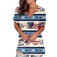 thumbnail image 1 of Birdeem Women Crewneck Print Tees Short Sleeve T Shirt Blouse Loose Tops, 1 of 1