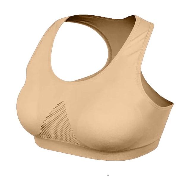 Yuyuzo Sport Bra for Women Plus Size High Impact Comfortable Mesh Bra Racerback Workout Padded Yoga Bras