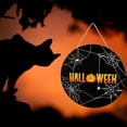 thumbnail image 4 of WHEANG Home Decor Halloween Welcome Front Door Sign Halloween Decorations Door Sign 12 Inch Happy Halloween Door Hanger Sign Wall Hanging Sign Decor Halloween Decorations For Home School Part, 4 of 4