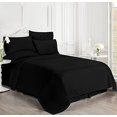 thumbnail image 2 of Swift Home Luxury Bedding Collection, Ultra-Soft Brushed Microfiber 4-Piece Bed Sheet Sets, Extremely Durable - Easy Fit - Wrinkle Resistant - (Includes 2 Bonus Pillowcases), Twin, Black, 2 of 4