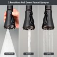 thumbnail image 2 of ORUYROP Pull Down Spray Head for Kitchen Faucet,3-Function Kitchen Sink Spray with 10 Adapters, Faucet Head Replacement Compatible with Moen, American Standard, Delta, Kohler Faucets Oil-Rubbe, 2 of 7