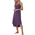 thumbnail image 4 of INSPIRE CHIC Robe de Pyjama Décontractée pour Femmes, Nuisette à Bretelles Spaghetti, m Violet, 4 of 6