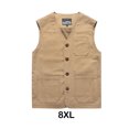 thumbnail image 4 of ZheElen Essentials Close With Cotton Vests Featuring Multi-pockets Made With Cotton khaki 8XL 1Set, 4 of 6