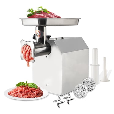 1100W Electric Meat Grinder, Stainless Steel Heavy-Duty 397 lbs/h Mincer & Sausage Stuffer, Includes 2 Blades, 2 Plates for Home, Kitchen & Restaurant Use