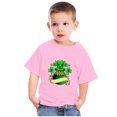 thumbnail image 2 of Penkiiy Haut à Manches Courtes Imprimé Col Rond Mignon pour Garçons et Filles 3-4 Ans Rose, 2 of 6