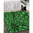 thumbnail image 3 of Ahgly Company Tapis d'Intérieur Ronds Lavables à la Machine, Style Transitionnel, Vert Émeraude Profond, 3 Pieds Rond, 3 of 7