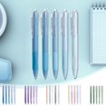 thumbnail image 1 of RRJ 5Pcs 5 Pack Retractable Ballpoint Pens, Quick Drying 0.5mm Black Ink Pens, Smooth Writing Pens for Study Exams Office Home, Large Capacity 5ml Ink Pens, Click Button Pens for Study, 1 of 9