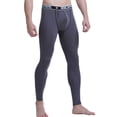 thumbnail image 1 of CEHVOM Men Solid Casual Tight Base High Waist Breathable Keep Warm Ankle-Length Pants, 1 of 4