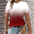 thumbnail image 4 of Jovati Blouse Décontractée à Manches Courtes et Col Rond Imprimée pour Femmes, Mélange de Coton, Tissu Extensible Doux, Tenue d'Été, Longueur Régulière, Style à Enfiler, 4 of 6