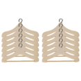 thumbnail image 4 of serony 12x Dollhouse Clothes Hangers Miniature Doll House Clothing Rack Mini Toy, 4 of 8