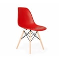 thumbnail image 1 of Eiffel Dining Chair Wood Legs in RED, 1 of 2
