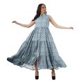thumbnail image 3 of Moomaya Robes Chemises à Col pour Femmes Imprimées en Rayonne à Boutons Robes Maxi pour Femmes, 3 of 4