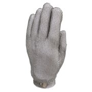 High Quality 304L Stainless Steel Mesh Knife Anti-Cut Chainmail Protective Gloves for Kitchen Butcher Work Safety XXS (Left Hand)