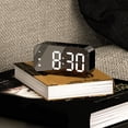 thumbnail image 1 of Chmadoxn LED Electronic Alarm Clock Mirror Clock Student Plug-in-use Small Alarm Clock Digital Clock Sound-controlled Temperature Clock alarm clock, 1 of 6