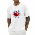 thumbnail image 1 of Pisexur T-shirts pour Hommes, Imprimé Col Rond Mode Décontractée Manches Courtes Blouses Col Rond Chemises Blanches, 5TG Chemises de Golf Hommes & Chemises Hommes, 1 of 5