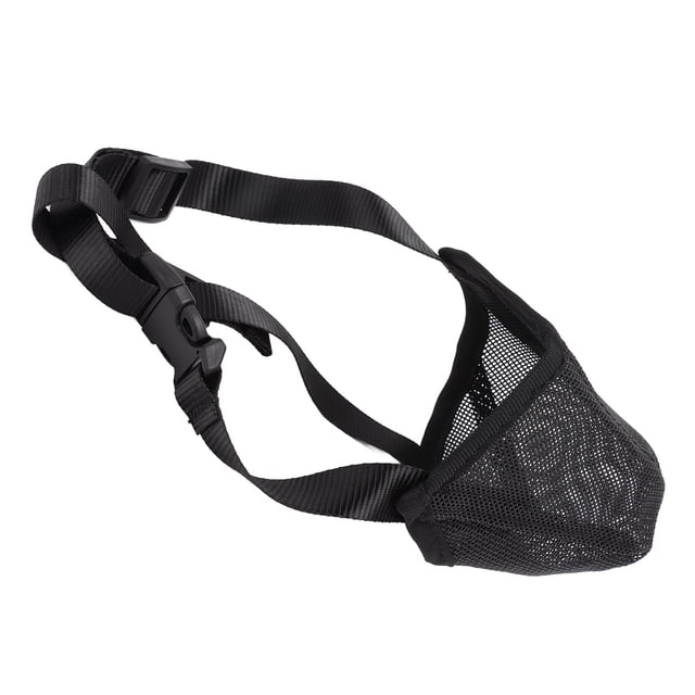 Muselière pour Chien en Maille Souple, Protection Anti-Poison, Bretelles Réglables, Respirant, Non Glissant