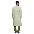 thumbnail image 3 of Atasi Kurta Pyjama de Designer pour Hommes Imprimé Style Angrakha Vêtements d'Été Décontractés, 3 of 5