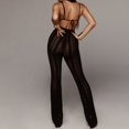thumbnail image 4 of Crochet Net Beach Pants Fashion Hollow Out Long Pants for Holiday (Blue S), 4 of 9
