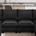 thumbnail image 4 of 120.1" L Shaped Modular Sectional Sofa, 7 Seater Sectional Sofa with Storage Ottoman,Black, 4 of 9