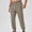 02 Khaki, variant on Weiqiqre Men Sweatpants Casual Elastic Ankle Binding Solid Color Elastic Waist Jogger Pants Lightweight Activewea