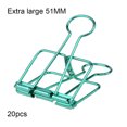 thumbnail image 4 of VONKY 20 Pieces Metal Paper Clip Electroplated Solid Color Replacement Home School Examination Papers Clips Accessories Green 51mm, 4 of 5