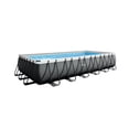 thumbnail image 1 of Intex 24Ft X 12Ft X 52In Ultra Xtr Rectangular Pool Set WIth Salt Water System, Premium Cleaning Accessory Bundle and Volleyball Set, 1 of 5