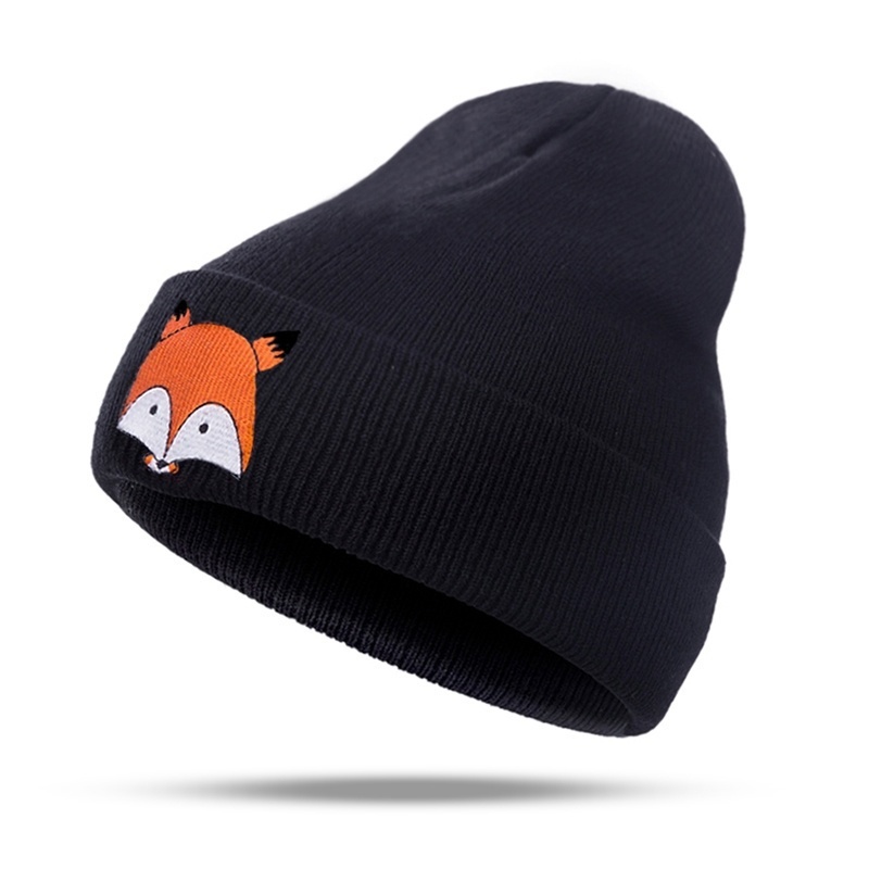 Tuque Tricotée pour Bébé en Coton Doux Renard Bonnet Extensible Bonnet Chaud pour Nourrisson